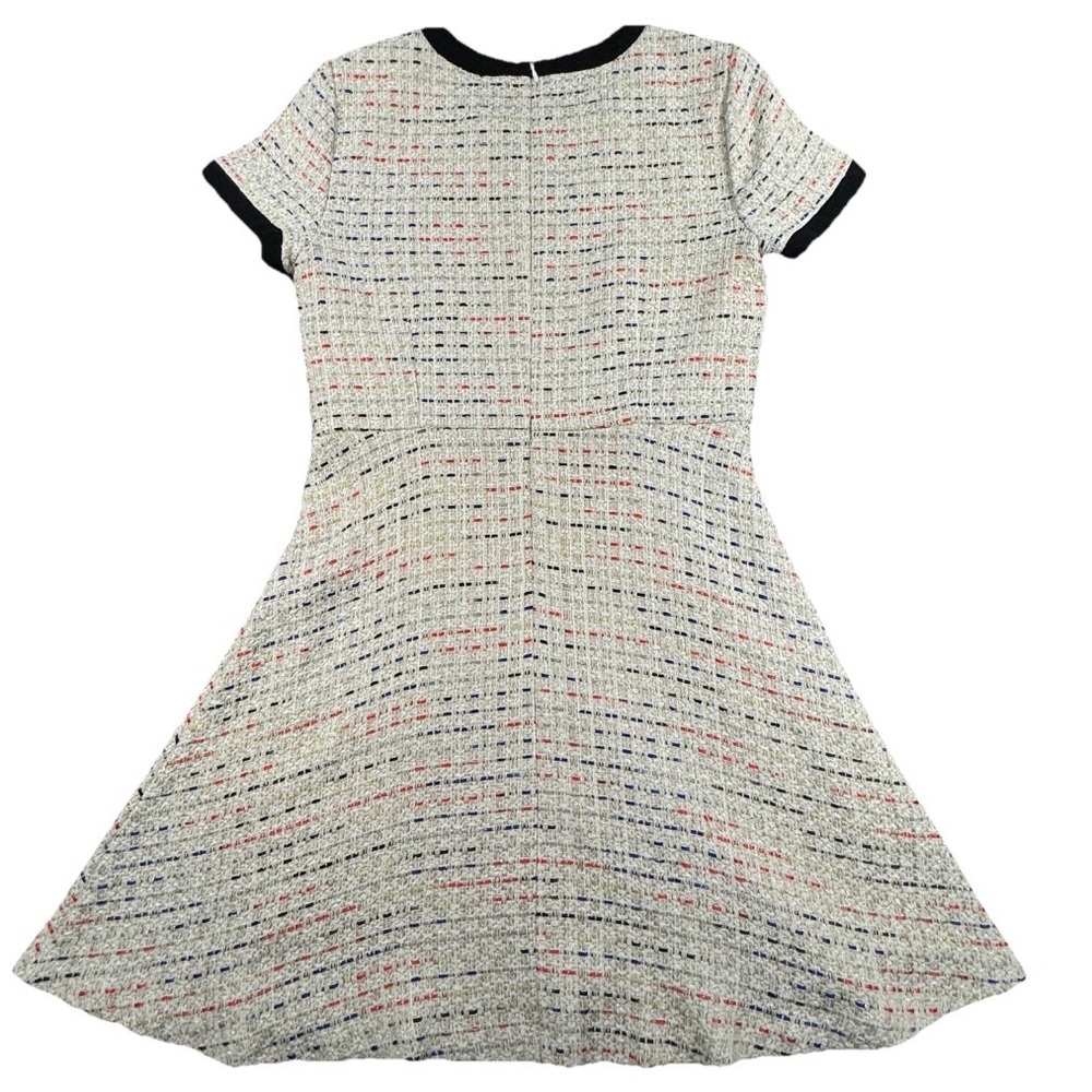 CeCe Tweed Bow Neck Fit Flare A-Line Dress 6 Coquette Preppy - Picture 16 of 16